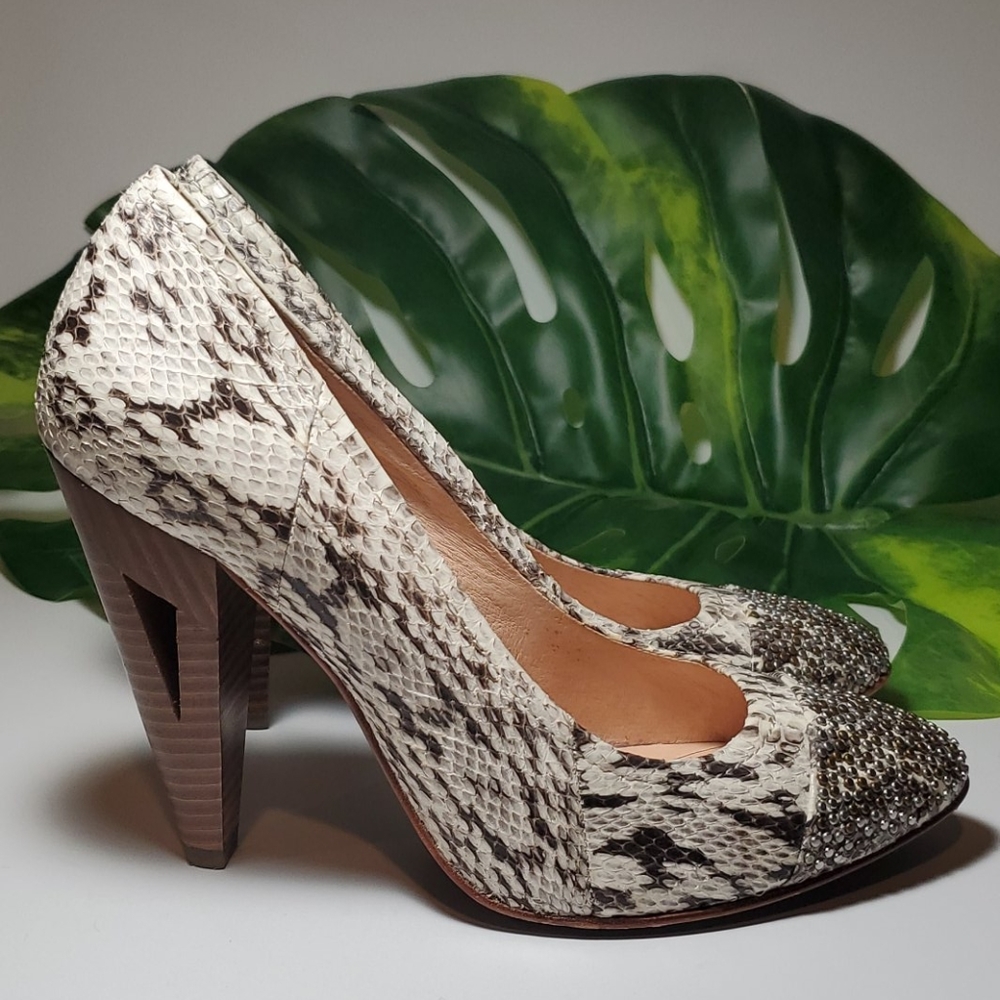 MODERN VINTAGE Python Snake RAPHIE Heel 7.5 - Picture 5 of 8